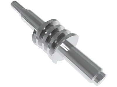 Precision Engineered Metal Mechanical Part With Threaded Structure And Smooth Cylindrical Surface 3d model