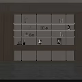 Modern Wooden Bookshelf Interior With Open Shelves And Decorative Items