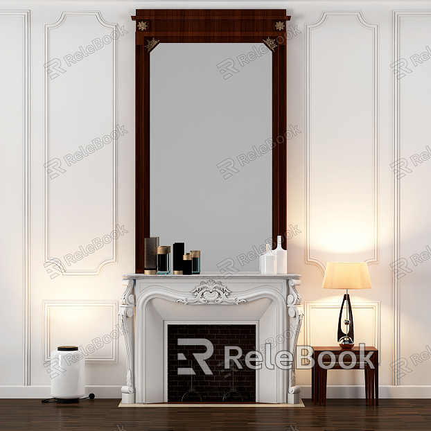 European style fireplace simple fireplace furnishings combination model