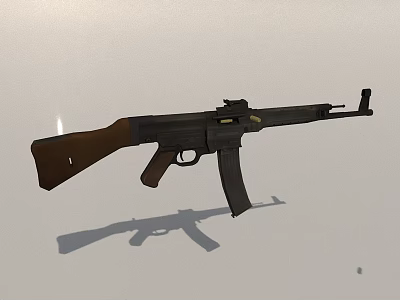 Classic Assault Rifle With Wooden Stock And Black Metal Body Design 3d model
