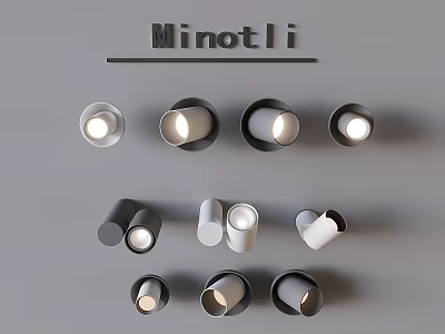 Minotli Downlights And Spotlights Featuring Modern Black White Design Illuminated Styles 3d model
