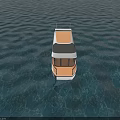 Modern Luxury Yacht Featuring Spacious Deck Glass Windows And Calm Water Reflection