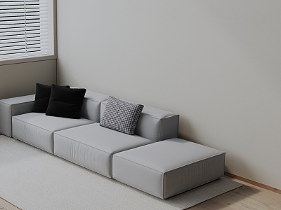 Modern three-seat sofa model