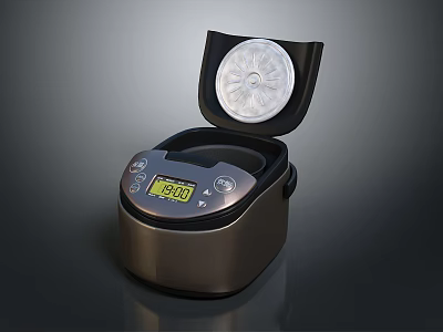 Modern Washing Machine With Open Lid Digital Display And Control Panel 3d model