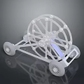 Children's Toy Car With Large Spoke Wheel Structure And Frame For Kids Play