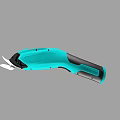 Turquoise And Black Electric Scissors With Modern Design And Ergonomic Handles For Household Use