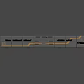 Gray Train With Yellow Stripes Number 03 Armco Logo And Side Windows