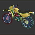 Modern Motorcycle Old Motorcycle 3d model