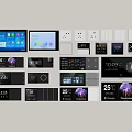 Switch Air Conditioner Control Panel Intelligent Voice Display Video Phone 3d model