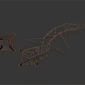 Abstract Metal Structure Building Model With Modern Artistic Design And Complex Framework