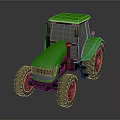 Green Agricultural Tractor With Large Wheels And Modern Cab Design