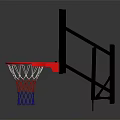 Professional Basketball Hoop Sports Equipment With Sturdy Backboard And Red Blue Net