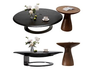 Modern Coffee Table Italian Style Minimalist Coffee Table Female Coffee Table Light Luxury Coffee Table Round Coffee Table Log Style Coffee Table 3d model