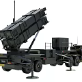 MIM104 THAAD Missile System Patriot Missile System X-band Radar Subgrade End Interception Radar Vehicle Missile Vehicle US Army Equipment Weapon 3d model