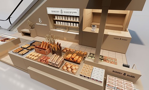 Shopping Mall Shelves Shopping Mall Shops Shopping Mall Booth Shopping Mall Counter 3d model