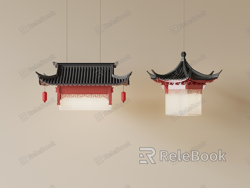 New Chinese Chandelier Building Chandelier model