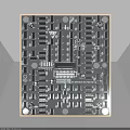 Detailed Computer Motherboard Featuring Electronic Components Chips Slots And Circuit Layout 3d model