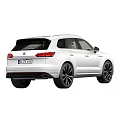 White Volkswagen SUV Exterior Design Featuring Front Rear View And Black Stylish Wheels