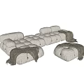 Modern shaped multi-person sofa modular sofa modular sofa 3d model