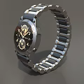 Luxury Watch With Stainless Steel Band Black Dial And Modern Elegant Design