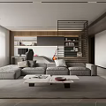 Modern Living Dining Room Interior Design With Black Cabinets Island Pendant Lights And Dining Table