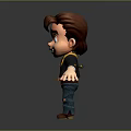 Game And Movie 3D Cartoon Character With Brown Hair Black Jacket And Blue Ripped Jeans