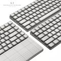 K3 Mechanical Keyboard With Sleek Design And Orange Accent Keycap For Typing 3d model