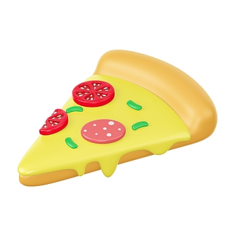 Modern Pizza Cartoon Pizza Food 3d model