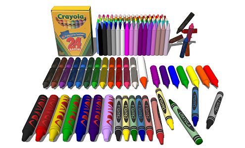 Modern Pen Crayon 3d model