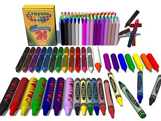 Modern Pen Crayon 3d model