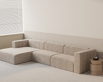 Three-seat sofa 3d model