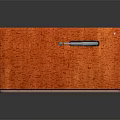 Vintage Radio Speaker With Brown Leather Exterior Metal Trim Grille Knobs And Antenna