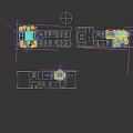 Modern Fitness Gym with Treadmills Weight Machines Yellow White Floor Markers Plants and Windows