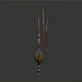 Cold weapons Sword Axe Hook Fork Spear Trident Melee Weapon Military 3d model