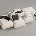 Modern Multiplayer Sofa Module Sofa Back-to-Back Sofa 3d model