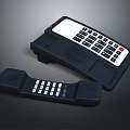 Black Corded Telephone With Desktop Base Handset And Number Keypad