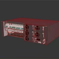 Gray Computer Server Power Supply Unit With Multiple Ports Control Panel And Indicator Lights
