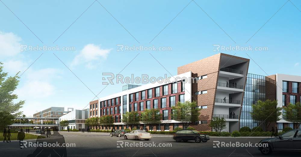 Modern School Middle School University Lingang School of Science and Technology 3d model