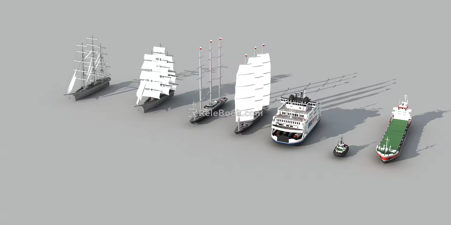 modern ship 3d model