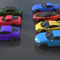 Assorted Colored Cars With Different Models And Stylish Exteriors On