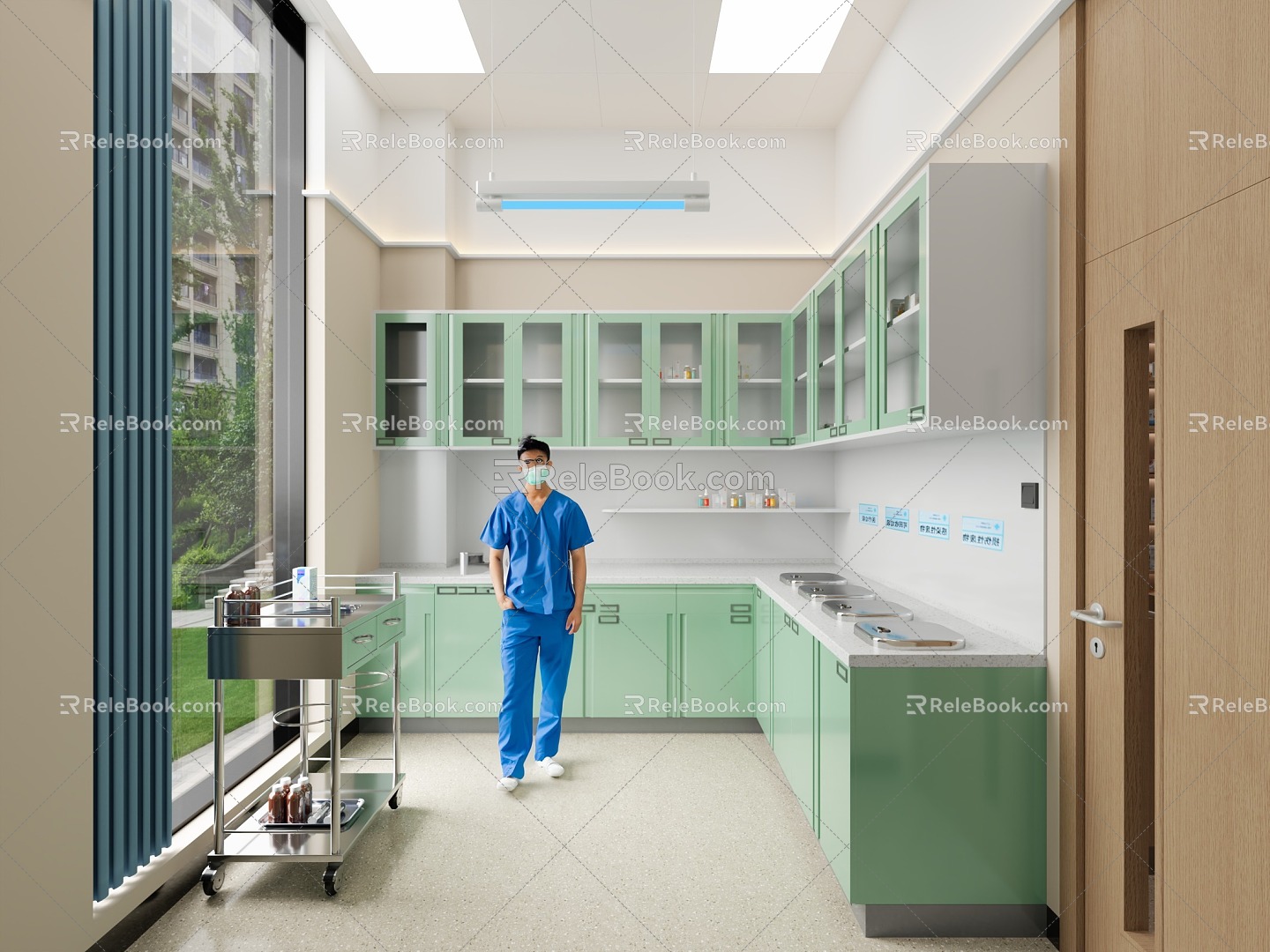 Hospital Disposal Room 3d model