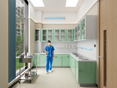 Hospital Disposal Room 3d model