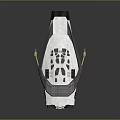 Futuristic Spacecraft With White And Gray Exterior Yellow Support Structures For Cosmic Exploration