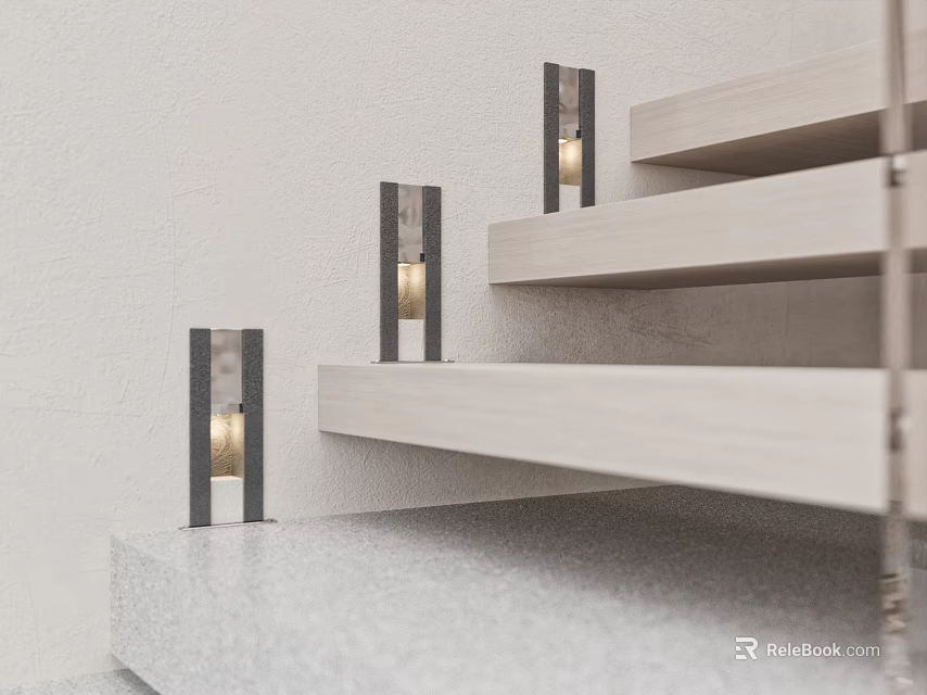 Modern Wall Sconces For Contemporary Staircase Lighting With Warm Glow And Sleek Design 3d model 