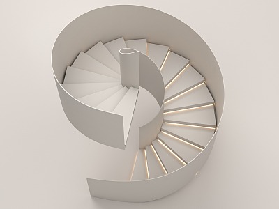 modern revolving staircase 3d model