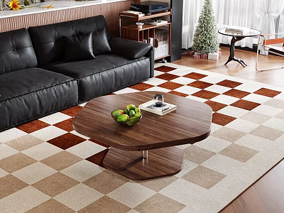 Middle Ancient Style Coffee Table Living Room Carpet Coffee Table Christmas Tree 3d model