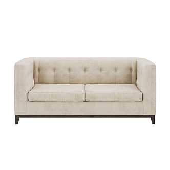 American double sofa fabric double sofa 3d model