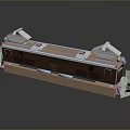 Brown And White Train Model With Detailed Carriages Roof Structures And Windows