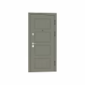Modern Gray Hinged Doors With Panel Design Door Locks And Handles 3d model