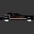 Classic Two Tone Black Red Vintage Car With Chrome Wheels And Shiny Finish